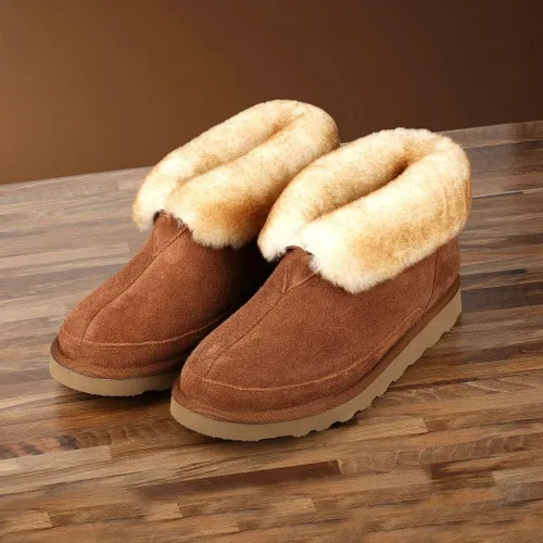 Vista 8 de PAMIR Botines de piel de oveja para hombre con espuma viscoelástica para interiores y exteriores