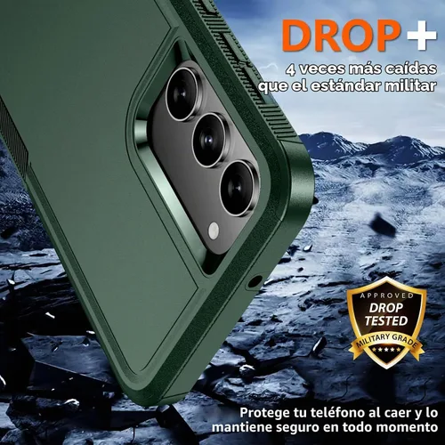 Vista 3 de SPIDERCASE Funda diseñada para Samsung Galaxy S23, [protección contra caídas de grado militar de 10 pies], paquete de 2