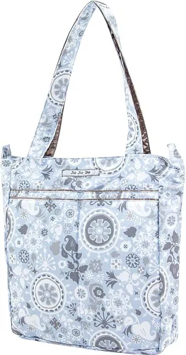 Vista 2 de JuJuBe Limited Edition Be Light Everyday Lightweight Zippered Tote Bag Midnight Posy