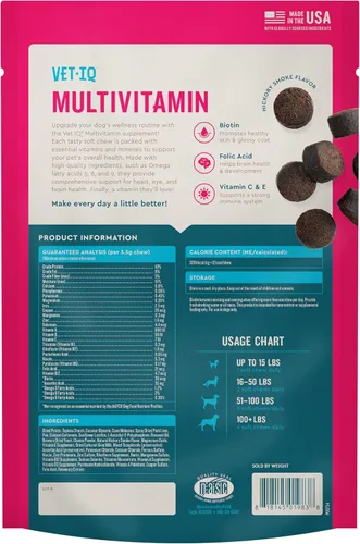 Vista 7 de VetIQ Suplemento multivitamínico para perros, apoya la función cerebral activa, el sistema inmunológico y el sistema digestivo, multivitamínico
