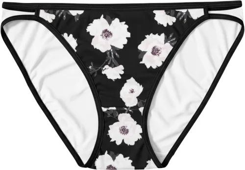 Vista 87 de Vanity Fair Bragas de bikini con tira para mujer, Illumination, con elástico sedoso y ribete de satén Paquete de 3 Negro (Midnight Black)
