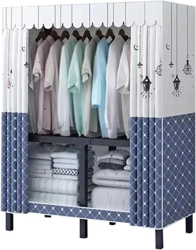 Vista 19 de Armarios grandes Armario portátil Armario con áreas para colgar Armario de metal de acero Armario de ropa Armario para colgar Dormitorio Armario