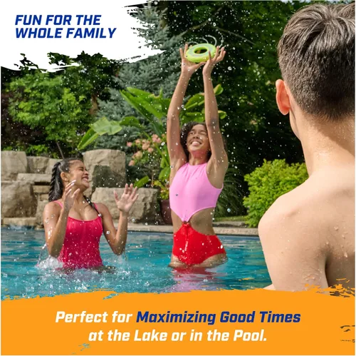 Vista 4 de SwimWays Hydro Spiral, juguetes de piscina para niños y adultos, anillo de lanzamiento para playa, lago y piscina, juguetes al aire libre para niños