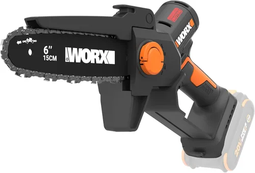 Vista 11 de Worx Sierra de poda inalámbrica de 20 V, de 5 pulgadas, sin escobillas, sin escobillas, motosierra eléctrica ligera de 33 pies/s, motosierra
