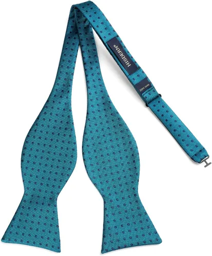 Vista 105 de HISDERN Pajaritas para hombre, diseño de lunares, corbatín y bolsillo cuadrado, clásico, esmoquin de negocios, boda, pajaritas, pañuelo
