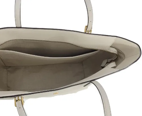 Vista 4 de Tory Burch 134836 Emerson New Ivory White with Gold Hardware - Bolso grande para mujer, Marfil