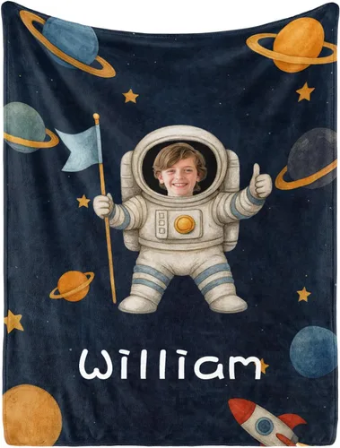 Vista 24 de Manta de bebé personalizada con nombre, manta de nombre personalizado para niños, mantas de franela suave en Pascua, regalos personalizados de bebé