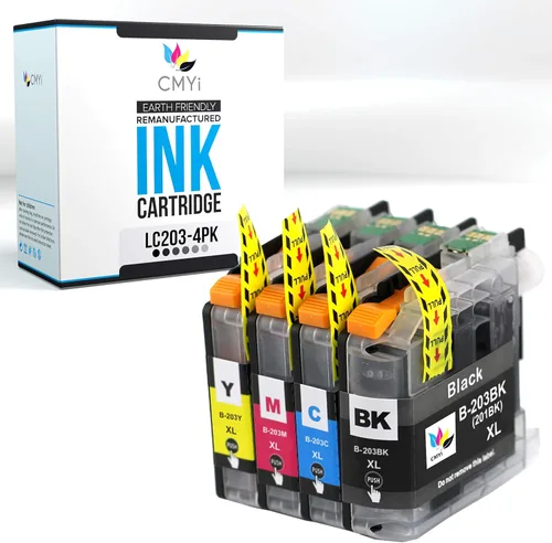 Vista 6 de LC203 - Cartucho de tinta de repuesto negro para Brother DCP-J4120DW, MFC-J4320DW, J4420DW, J460DW, J4620DW, J4625DW, J480DW, J485DW, J5320DW