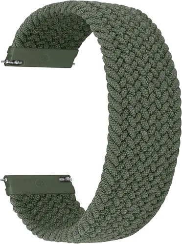 Vista 7 de 22mm Solo Loop Braided Nylon Band Compatible with Samsung Galaxy Watch Gear S3 /46mm Band,Stretchable Elastic Women Men Soft Woven Replacement