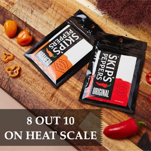 Vista 5 de Skips Peppers - Mezcla de Habanero, 0.85 oz - Habanero molido de pimientos ahumados, lleno de calor, perfecto para recetas de chile, pescado