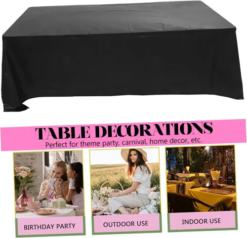 Vista 8 de ABOOFAN Rectangular Tablecloth 137x183cm 5pcs Grease-Proof Disposable for Party Birthday Oil-Resistant DIY Table Cover