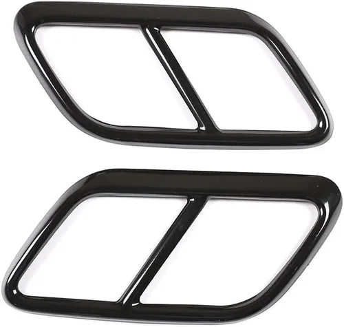 Vista 2 de Tubería de acero inoxidable salida escape cola marco cubierta 2 unids para Land Rover Range Rover Velar 2017 2018 2019 Auto Accesorios