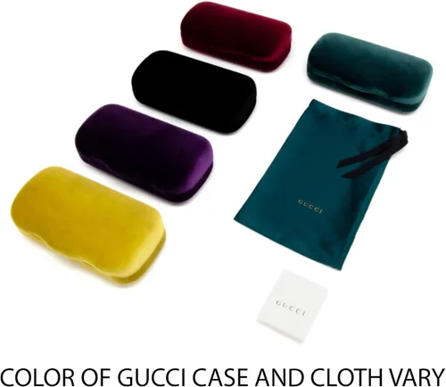 Vista 6 de Gucci GG0278O Gafas de forma rectangular + paquete con kit de gafas de lujo eSHADES, Negro