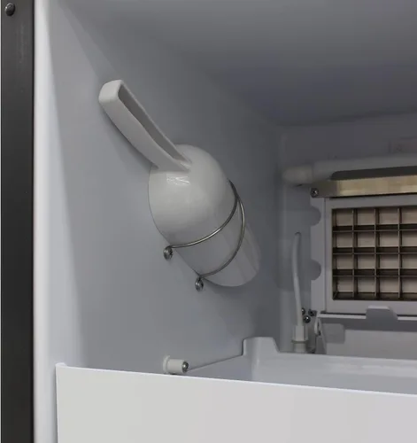 Vista 4 de BRAMA Máquina para hacer hielo de 50/lbs. Ice Daily Undercounter Construcción de acero inoxidable integrada o independiente con puerta reversible