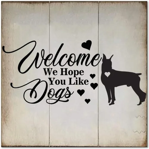 Vista 9 de Welcome We Hope You Like English Cocker Spaniel Dog Wood Sign Rustic Wall Plaque Dogs Lovers Wall Decor Hanging Plaque Sign for Home Kitchen Bar