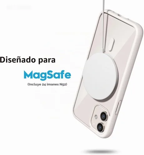 Vista 4 de oakxco Funda magnética transparente compatible con Magsafe, bonita funda delgada y transparente de poliuretano termoplástico no amarillenta, carcasa