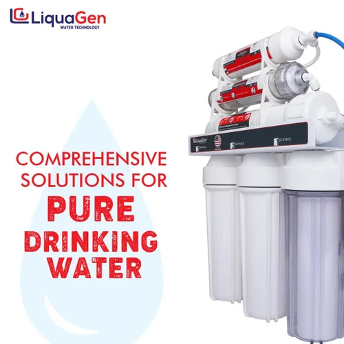 Vista 2 de LiquaGen - Sistema de ósmosis inversa de agua potable residencial debajo del fregadero (75 GPD) con filtro mineral antioxidante pH para agua