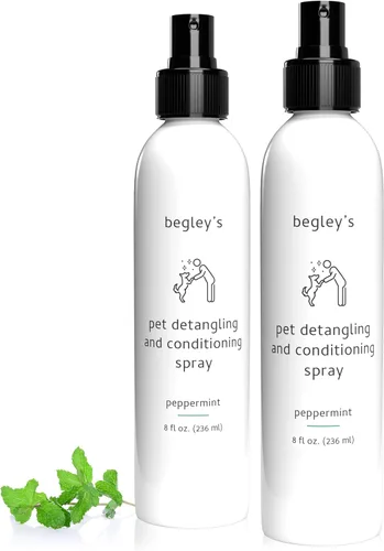 Vista 8 de Begley's Aerosol desenredante para mascotas, espray desenredante perfumado de aceite esencial de primera calidad para perros, cachorros y gatos