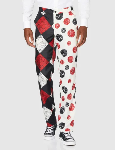 Vista 7 de SUITMEISTER Traje estampado de Halloween para hombre, disfraz de fiesta de cosplay, chaqueta ajustada para adultos, pantalones y corbata..
