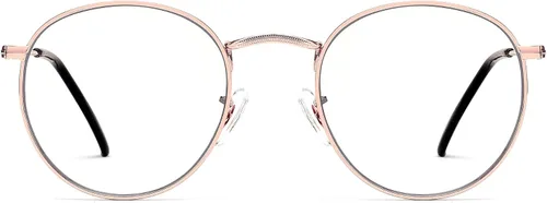 Vista 11 de Blue Light Blocking Glasses for Women Men Metal Round Frame