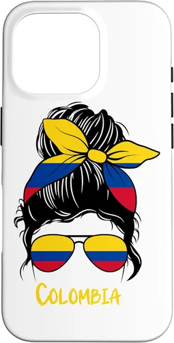 Vista 20 de Colombian Girl Bandana Glasses Flag Colors Latina Pride Case for iPhone 17