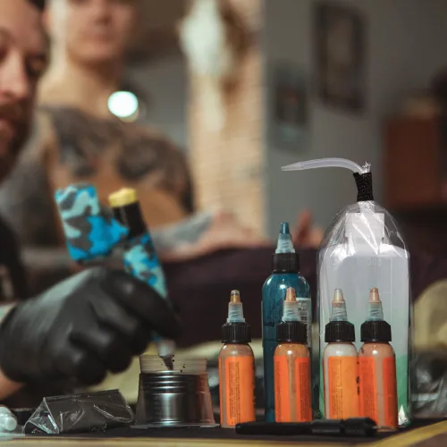 Vista 7 de 200 bolsas para botellas de tatuaje, desechables para botellas de lavado de tatuajes, fundas para bolsas de botellas para apretar, accesorios