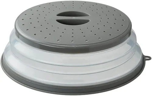Vista 9 de Cubierta plegable para salpicaduras de microondas, 10.5 pulgadas, apta para lavavajillas, cubierta de placa de microondas con ventilación de vapor