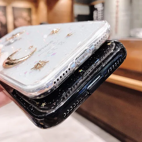 Vista 6 de Funda para Apple iPhone 11 Pro Max 3D Bling Planet Glitter con Space Sparkle Moon Star Universe Flexible Soft TPU Protección a prueba de golpes