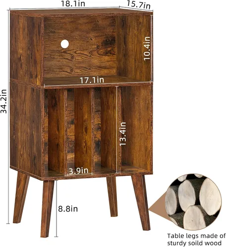 Vista 33 de Lerliuo - Soporte para tocadiscos, soporte para tocadiscos negro con capacidad para hasta 160 álbumes