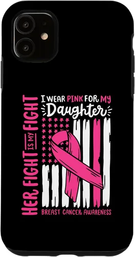 Vista 8 de Breast Cancer Flag I Wear Pink Daughter Her Fight My Fight Case for iPhone 17