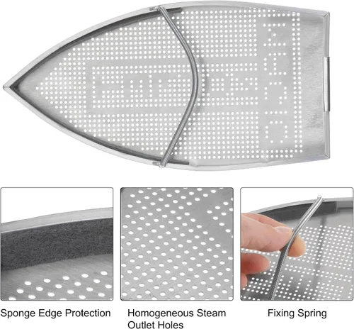 Vista 5 de HARFINGTON 2pcs Cubierta de hierro antiadherente Zapato de hierro eléctrico de aluminio Herramienta asistente de hierro Único de hierro Accesorio