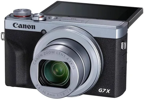 Vista 3 de Canon PowerShot G7 X Mark III - Cámara digital (plateado) con tarjeta de memoria de 64 GB, trípode flexible de 12 pulgadas, lector de tarjetas