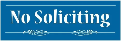 Vista 6 de Cartel decorativo No Soliciting, Negro