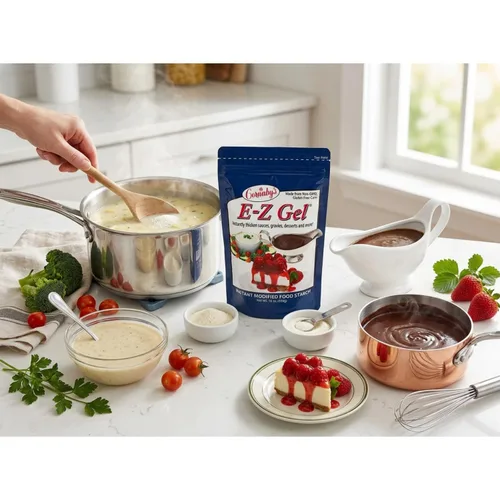 Vista 9 de Cornaby's E-Z Gel - Espesante instantáneo para alimentos, 5 libras, almidón de maíz sin OMG para salsas, sopas, salsas, postres y aderezos