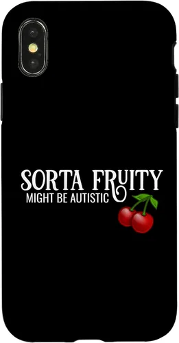 Vista 5 de Sorta Fruity Autistic Bisexual Queer Lesbian Autism Cherry Case for iPhone 16