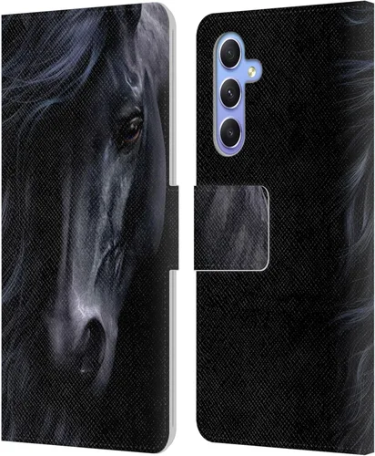 Vista 217 de Head Case Designs Officially Licensed Laurie Prindle A Morgan Christmas Western Stallion Leather Wallet Case Compatible with Samsung Galaxy A07 4G