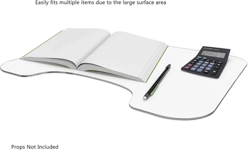Vista 4 de Escritorio de regazo de acrílico transparente de 22 pulgadas, bandeja de regazo ligera y portátil para escribir, dibujar, comer, estudiar Marketing