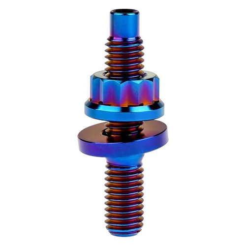 Vista 3 de Titanium Bolt M8 M10 Pitch1.25 Kit de perno de escape automotriz Azul (Burnt Blue)