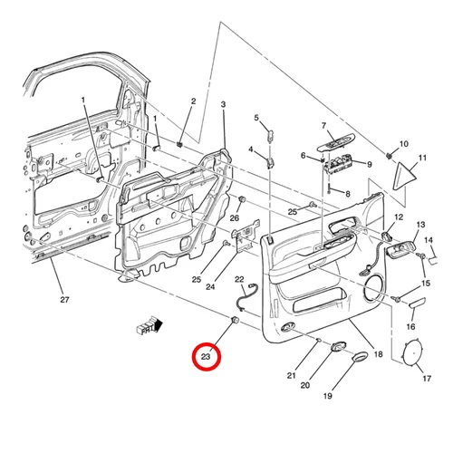 Vista 4 de Reemplazo del clip del retenedor del panel de la puerta 20PCS para GM 15076791