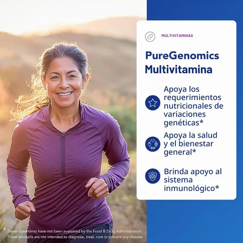 Vista 3 de Pure Encapsulations PureGenomics Multivitamínico - Suplemento para apoyar los requisitos nutricionales de las variaciones genéticas comunes