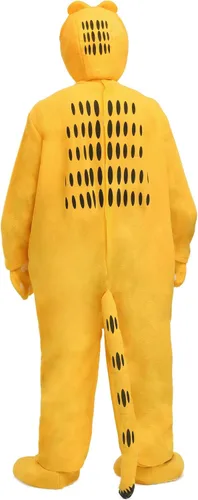 Vista 6 de Disfraz de Garfield para adultos, disfraz de gato mascota de Halloween, disfraz clásico de gato de dibujos animados para fiestas y disfraces