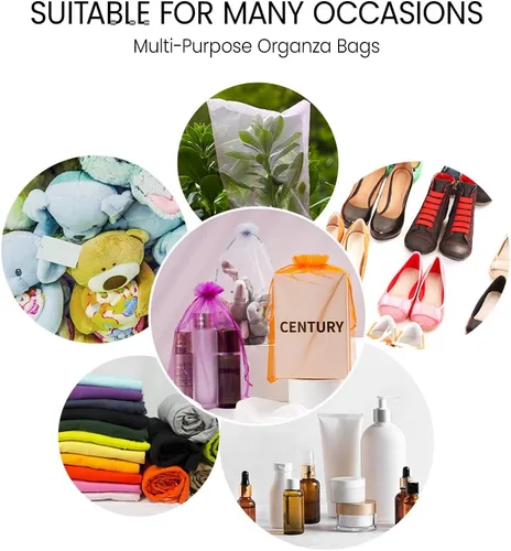 Vista 4 de Meowoo 12 bolsas grandes de organza, bolsas de malla grandes de 12 x 16 pulgadas con cordón, bolsas de regalo de malla con cordón para zapatos