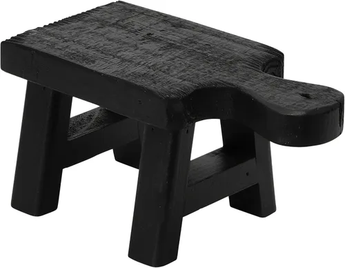 Vista 12 de Creative Co-Op Pedestal decorativo de madera, negro