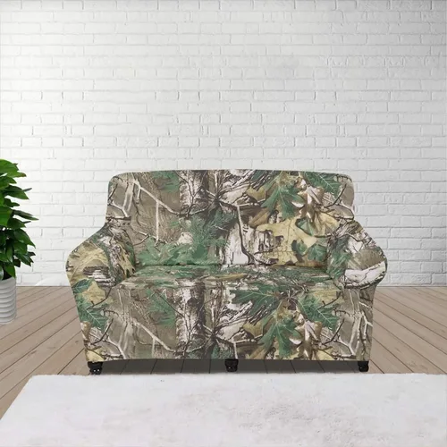 Vista 37 de ZOUTAIRONG Fundas elásticas para sofá con estampado de ramas de camuflaje 3D para sofá, funda para muebles de un solo cojín, decoración del hogar u