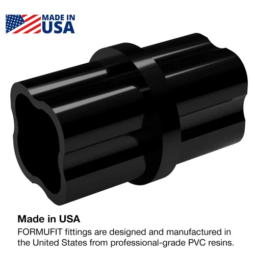 Vista 2 de FORMUFIT F114ICO-BK-10 Acoplamiento interno de PVC, grado de muebles, tamaño de 1-1/4", negro (paquete de 10)