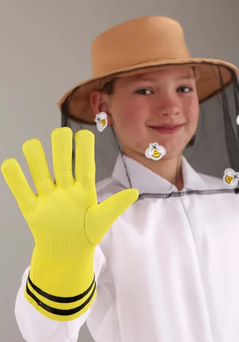 Vista 3 de Disfraz de Apicultor Ocupado para Niños Multicolor