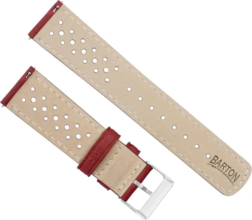 Vista 4 de Barton Racing & Rally Horween - Correas de cuero con barras de resorte de liberación rápida integradas, longitud estándar para muñecas de 5 a 8