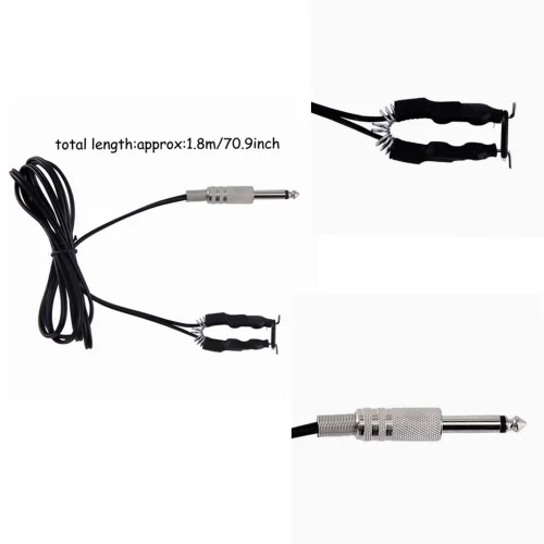 Vista 5 de Pedal de pie y cable de clip, nuevo Star Tattoo 360 GEM Pro de acero inoxidable para control de pedal de pie y cable de clip de tatuaje para máquina