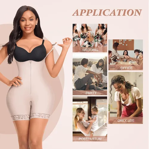 Vista 6 de FeelinGirl Faja moldeadora para mujer control de abdomen talla grande para levantamiento de glúteos y faja adelgazante de muslos