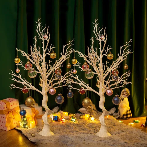 Vista 14 de Sziqiqi Árbol artificial negro para centro de mesa, pequeños árboles falsos de 1.9 pies, árbol sintético para fiesta, cumpleaños, jardín, hogar